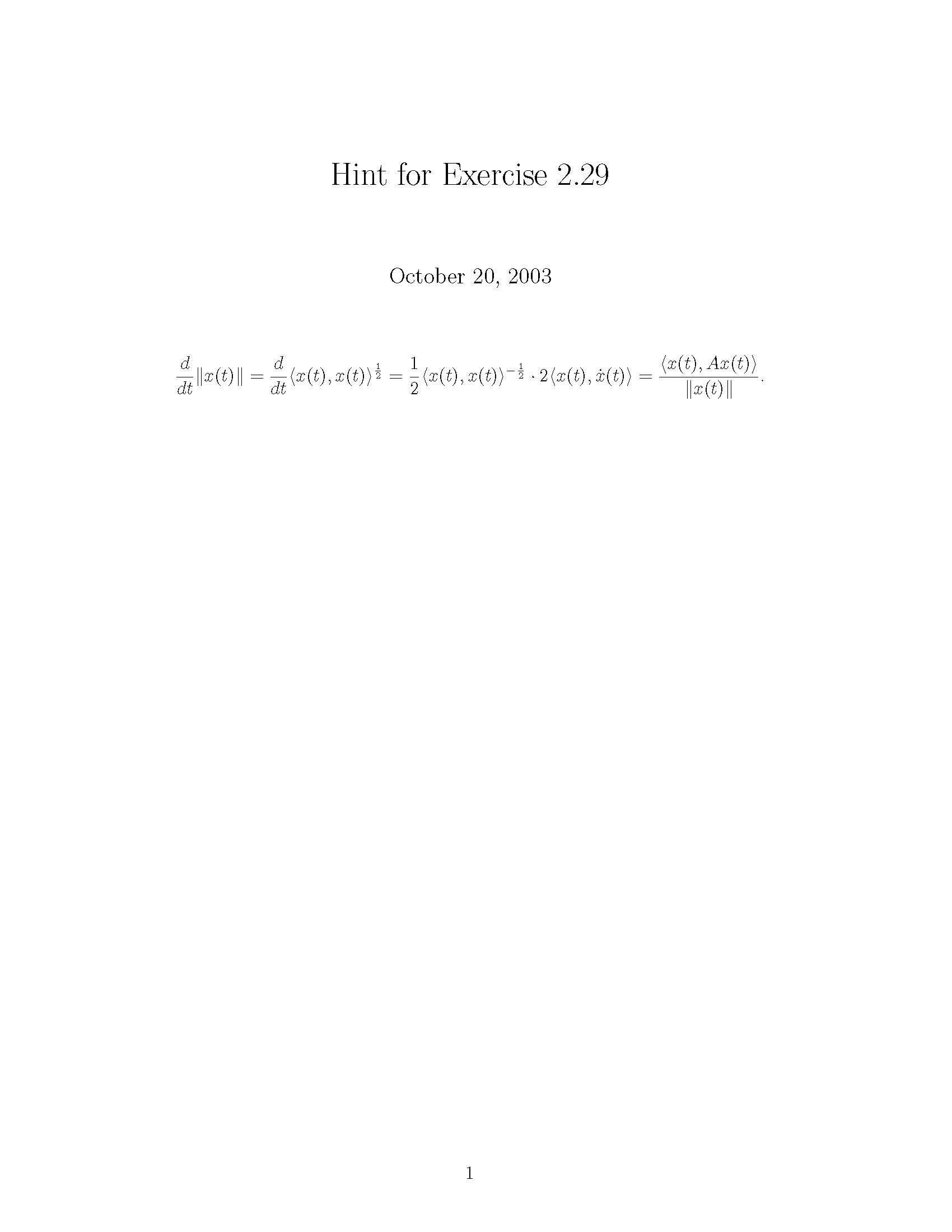 Ordinary Differential Equations I