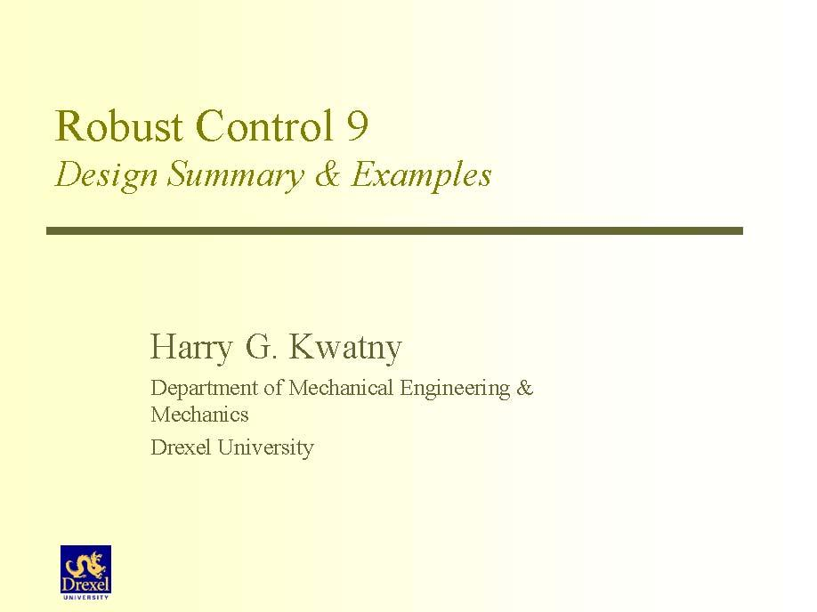 RobustControlSystemsI