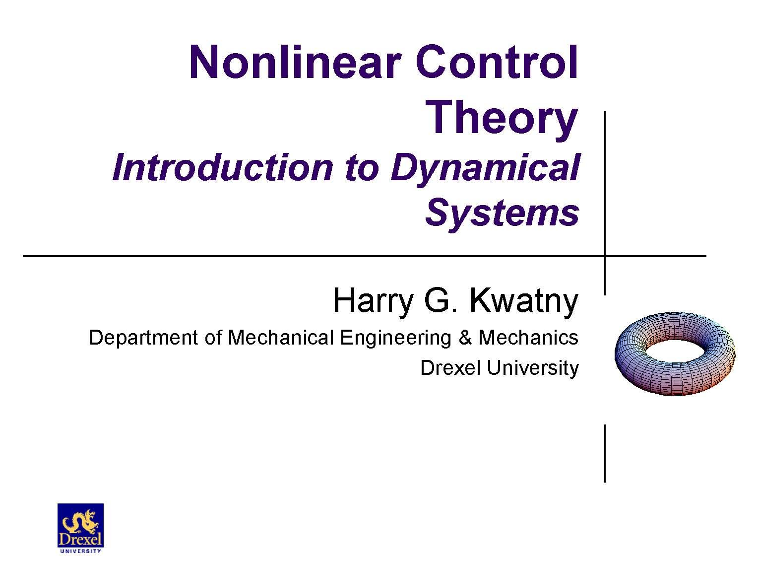 TheoryofNonlinearControlI