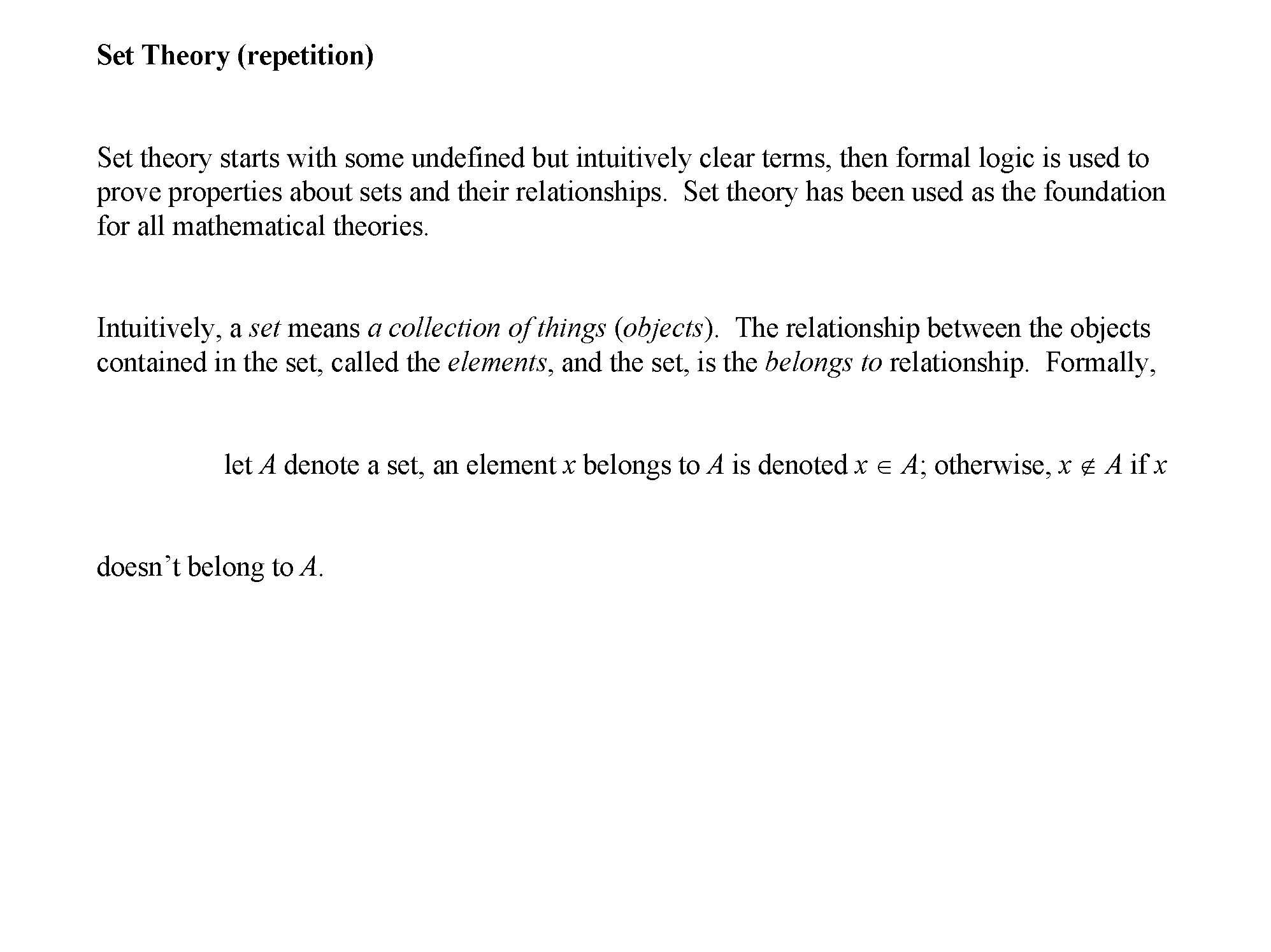 Honors Introduction to Discrete Structures