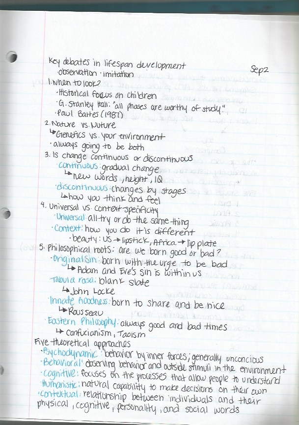 Week 1 Lecture Notes: Aug 31- Sep 4