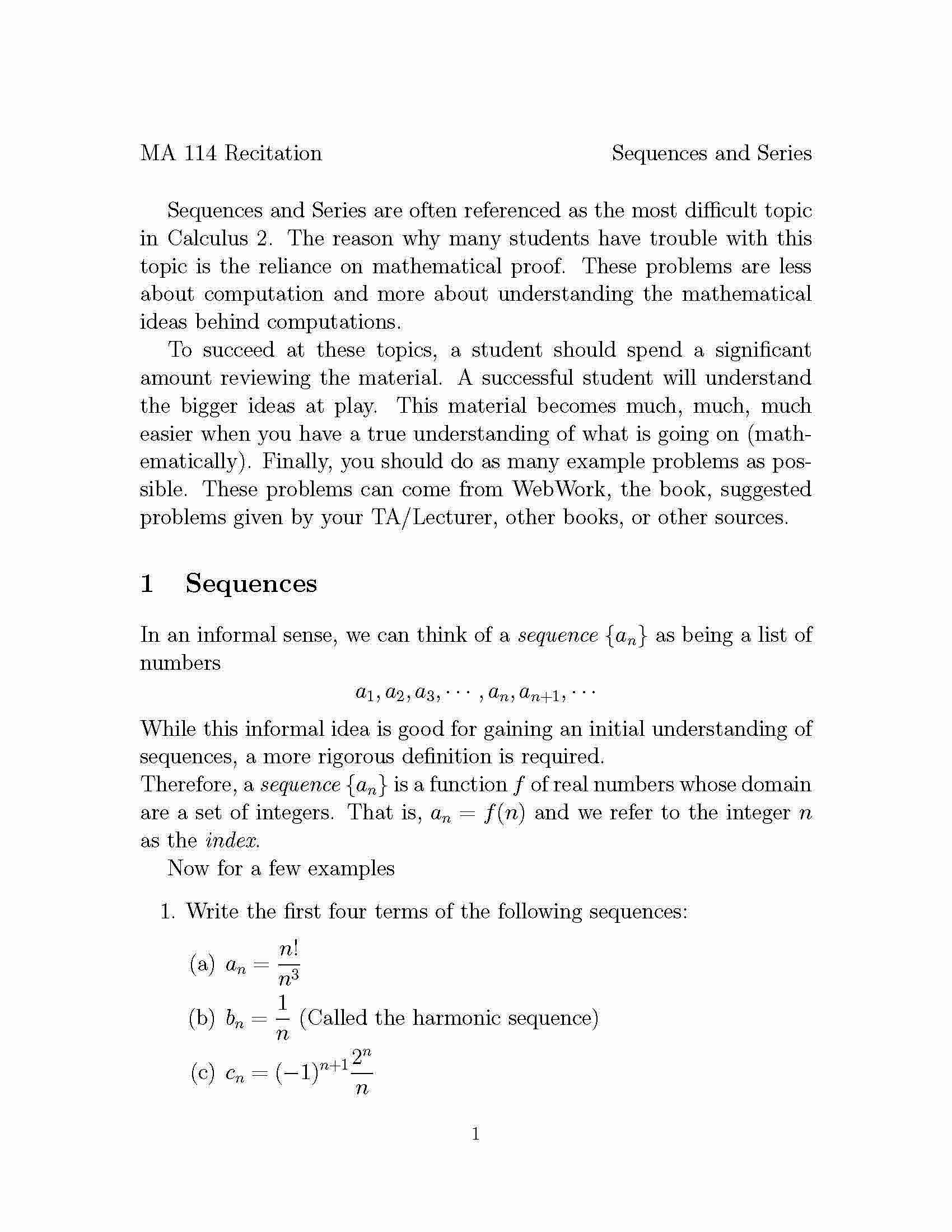 CALCULUS II