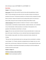 SOC 433 9/7-9/11 Week Notes