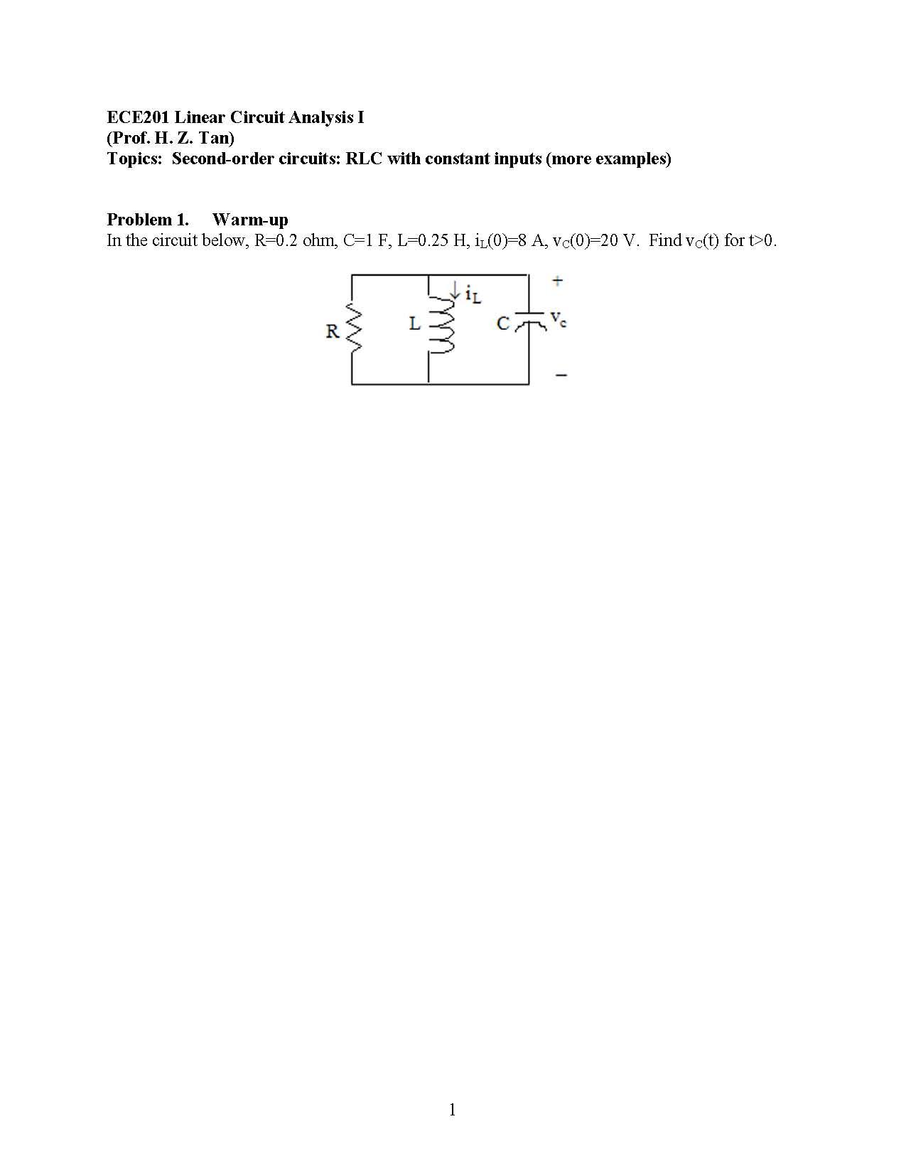 Linear Circuit Analysis I