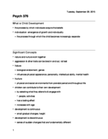 Psychology of Childhood Development