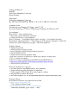 EEBio Midterm Study Guide