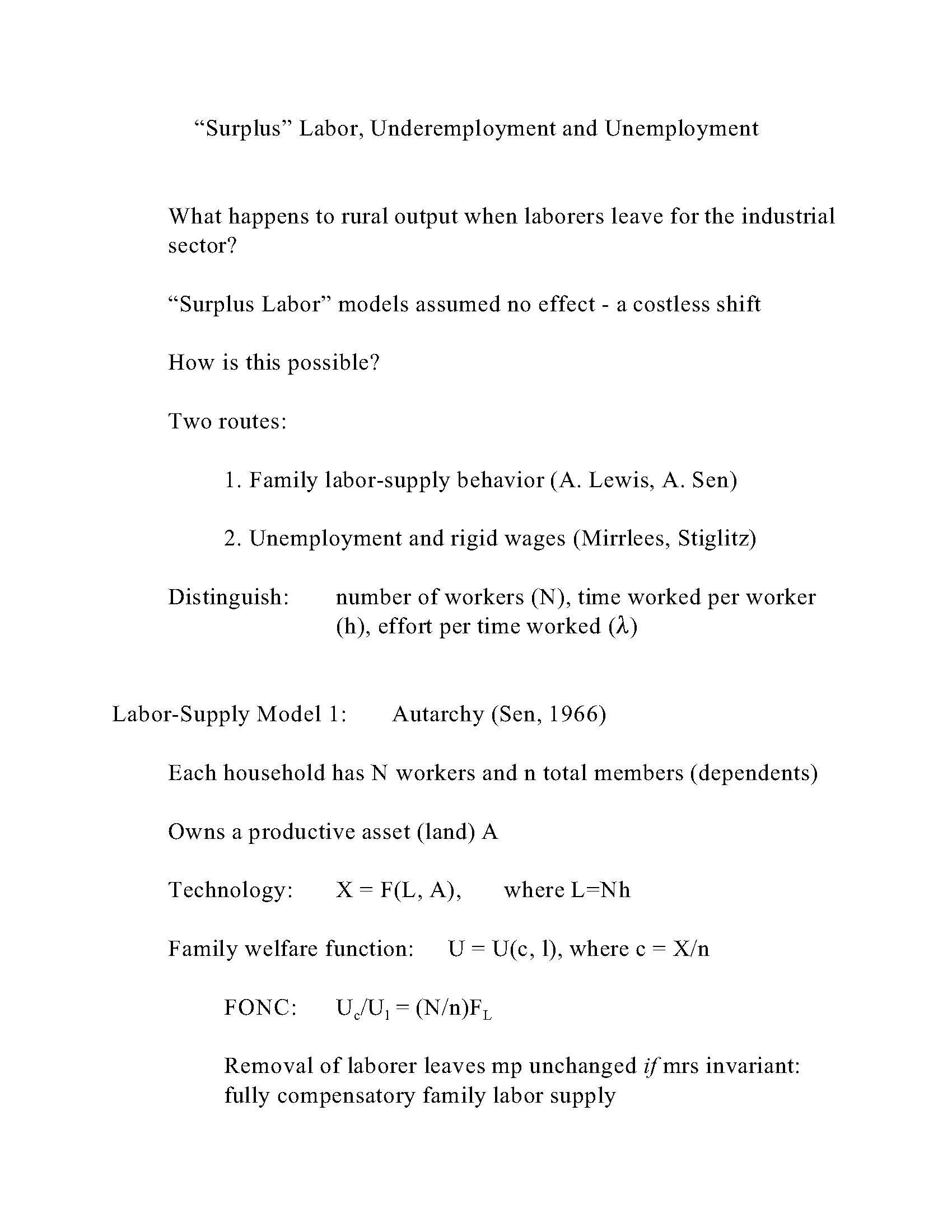 Economic Development II