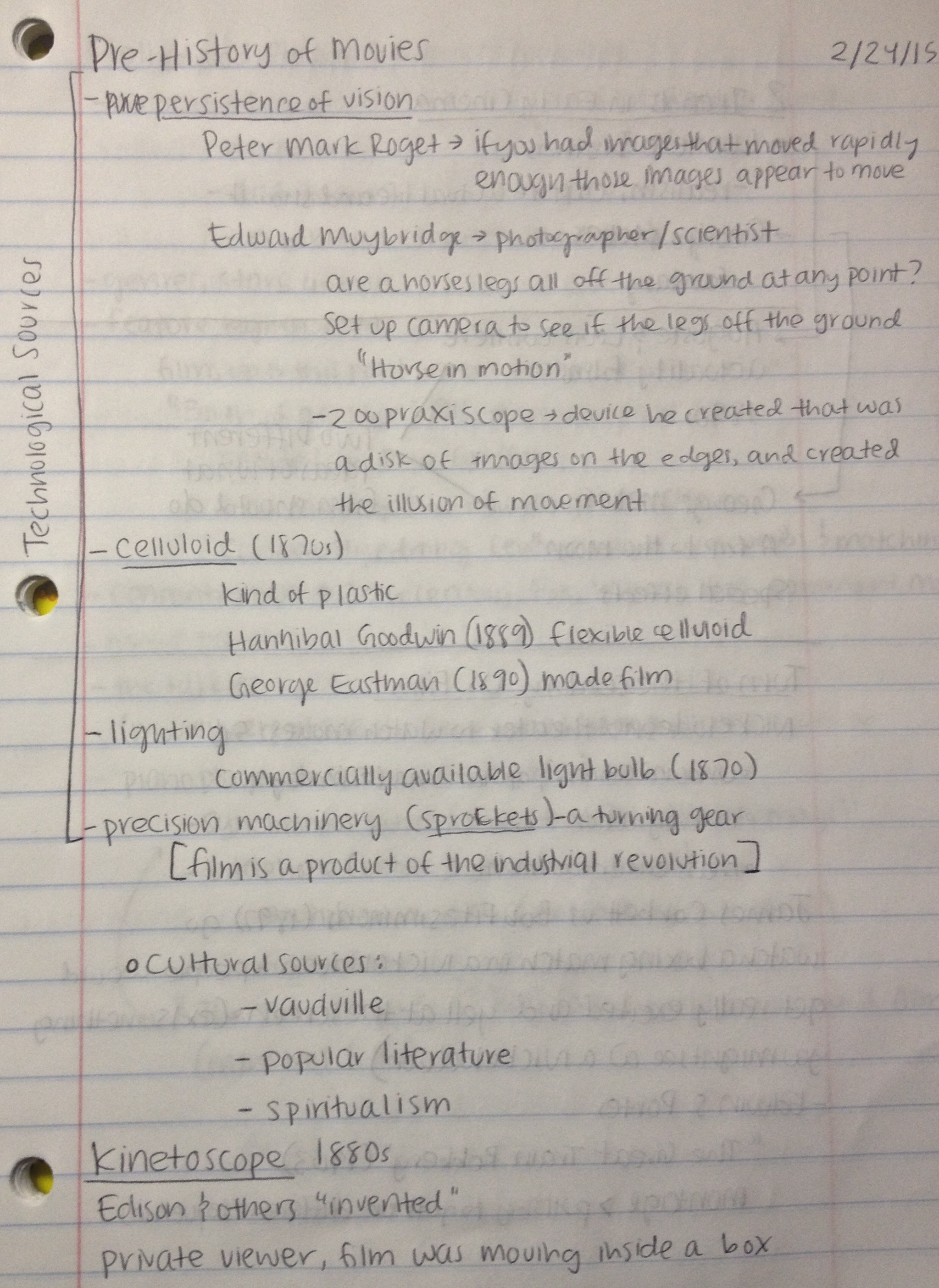 Lecture notes from 3/5, 3/17, and 3/19