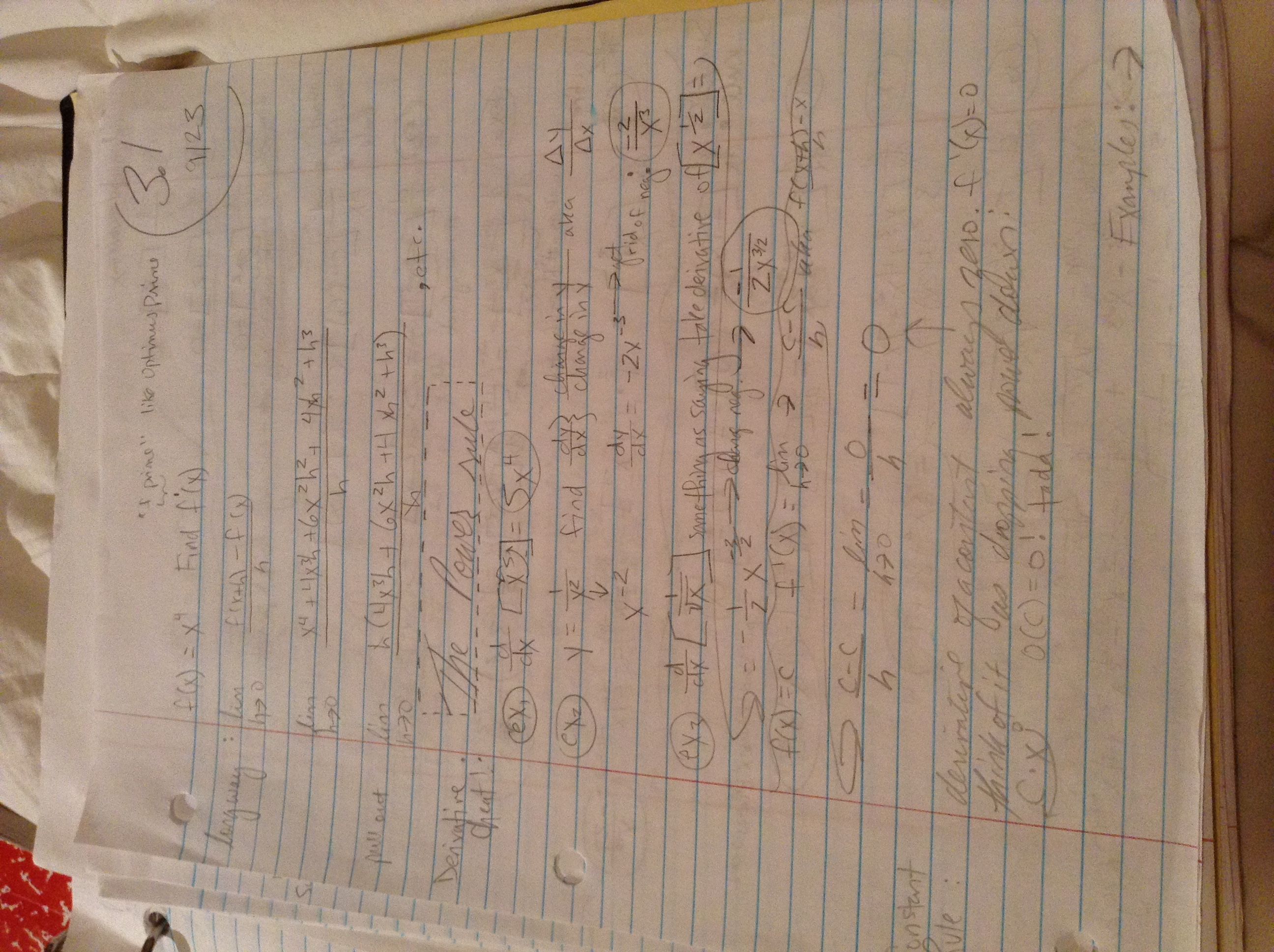 9/23-10/3 lecture notes & exam 2 concept hint