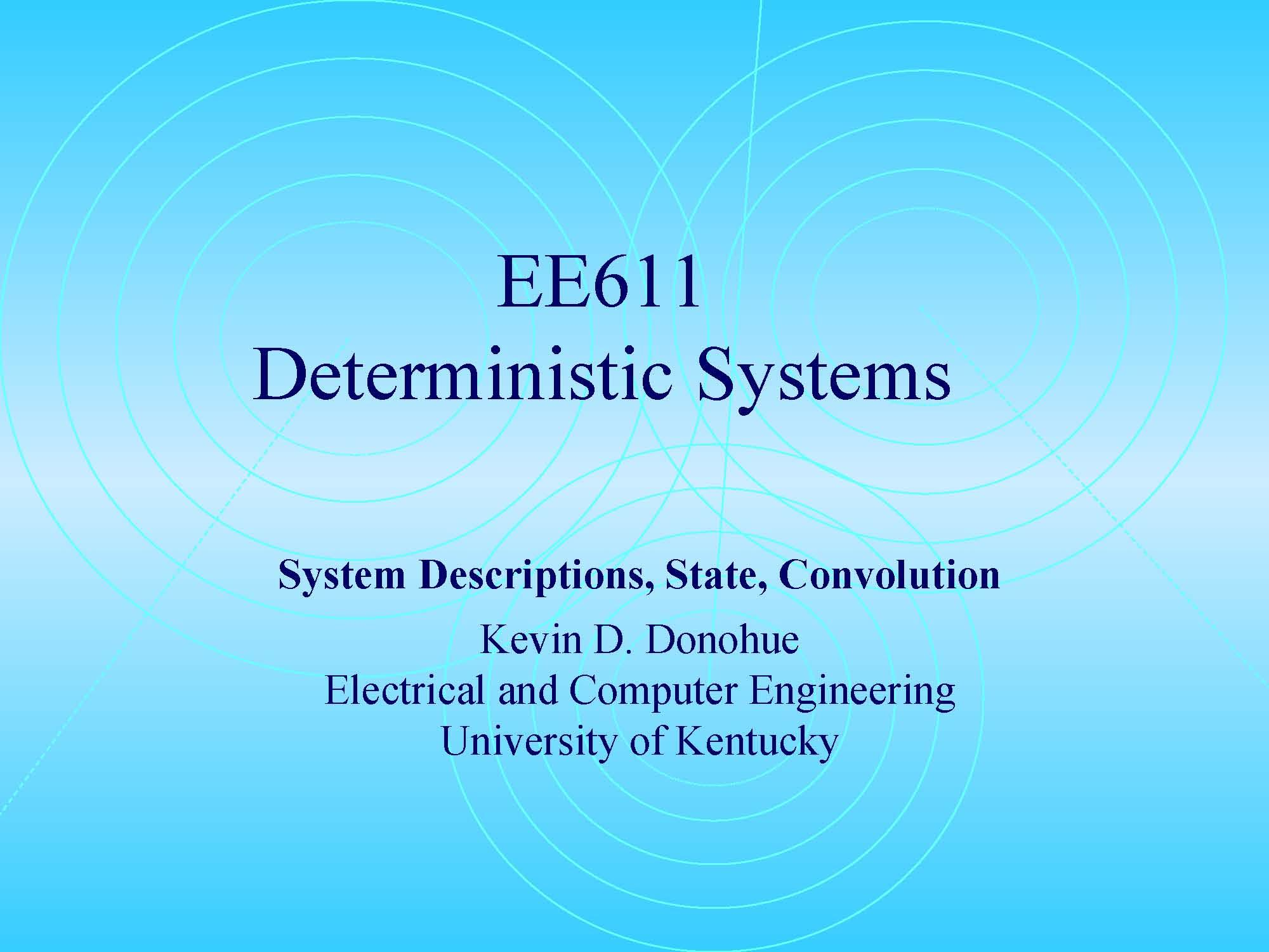 DETERMINISTIC SYSTEMS