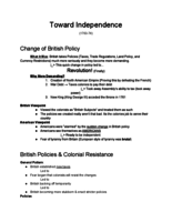 Weeks 1-3 History Of The United States To 1865 Notes