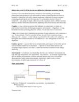 Bio Notes Week 4