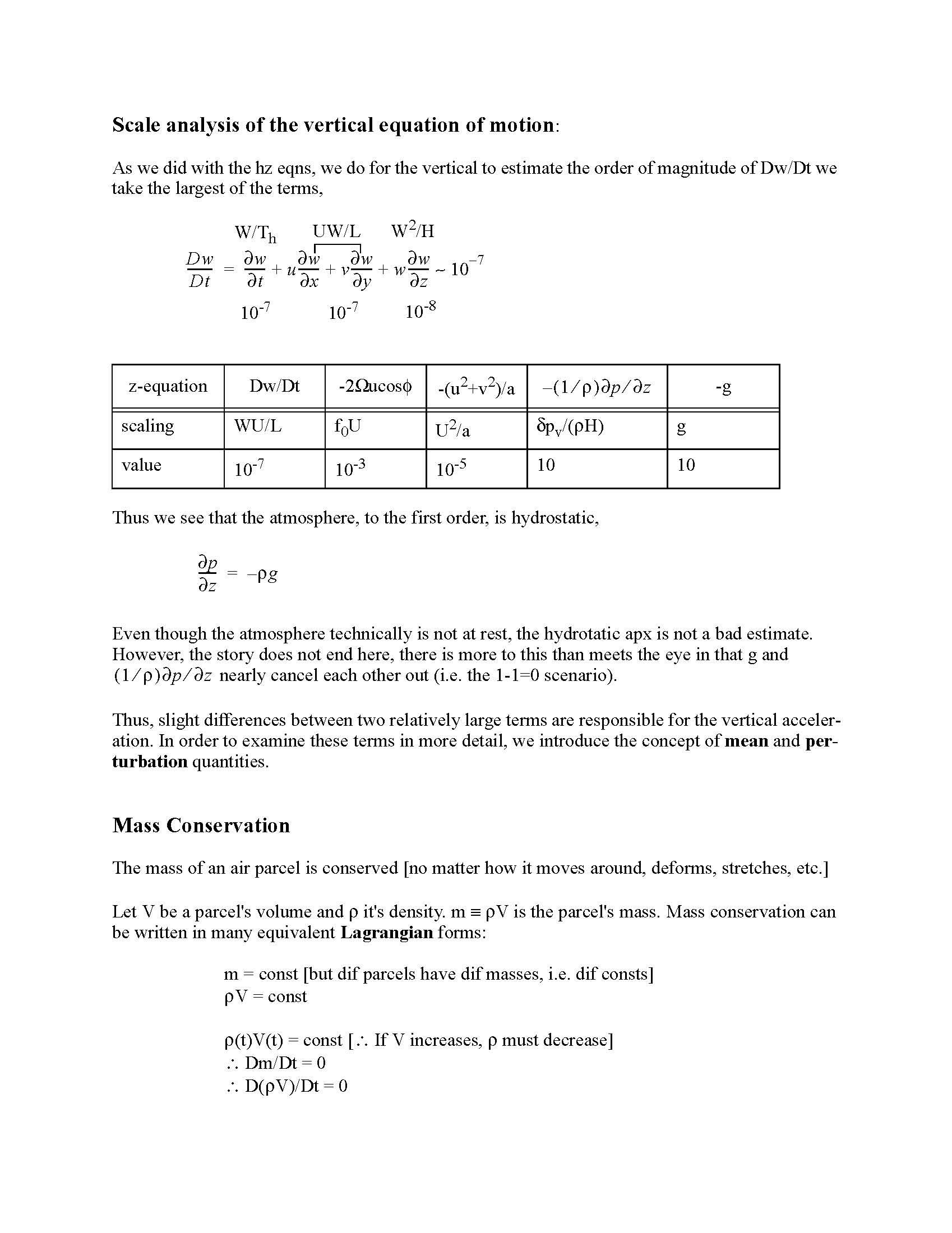 Atmospheric Dynamics 1