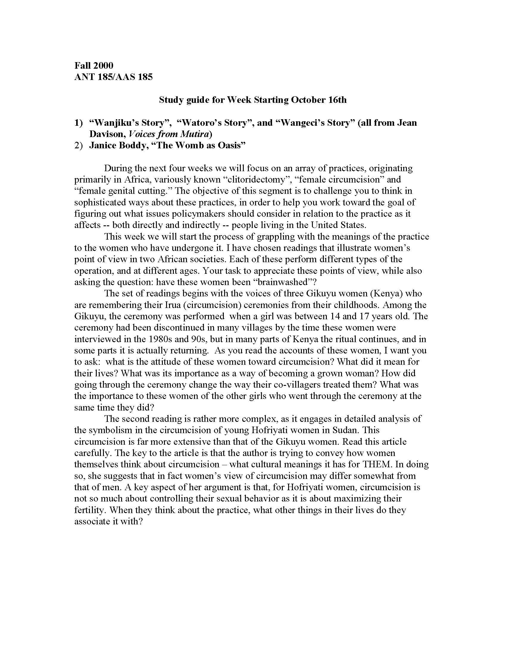 Global EncountersComparing World Views & Values Cross