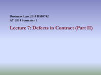 Lectures 6-7 of Business Law 