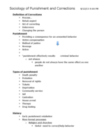 Sociology of Punishment and Corrections notes week 1