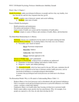 Week 1 Health Psychology 