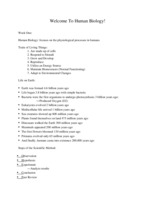 Human Biology Study Guide