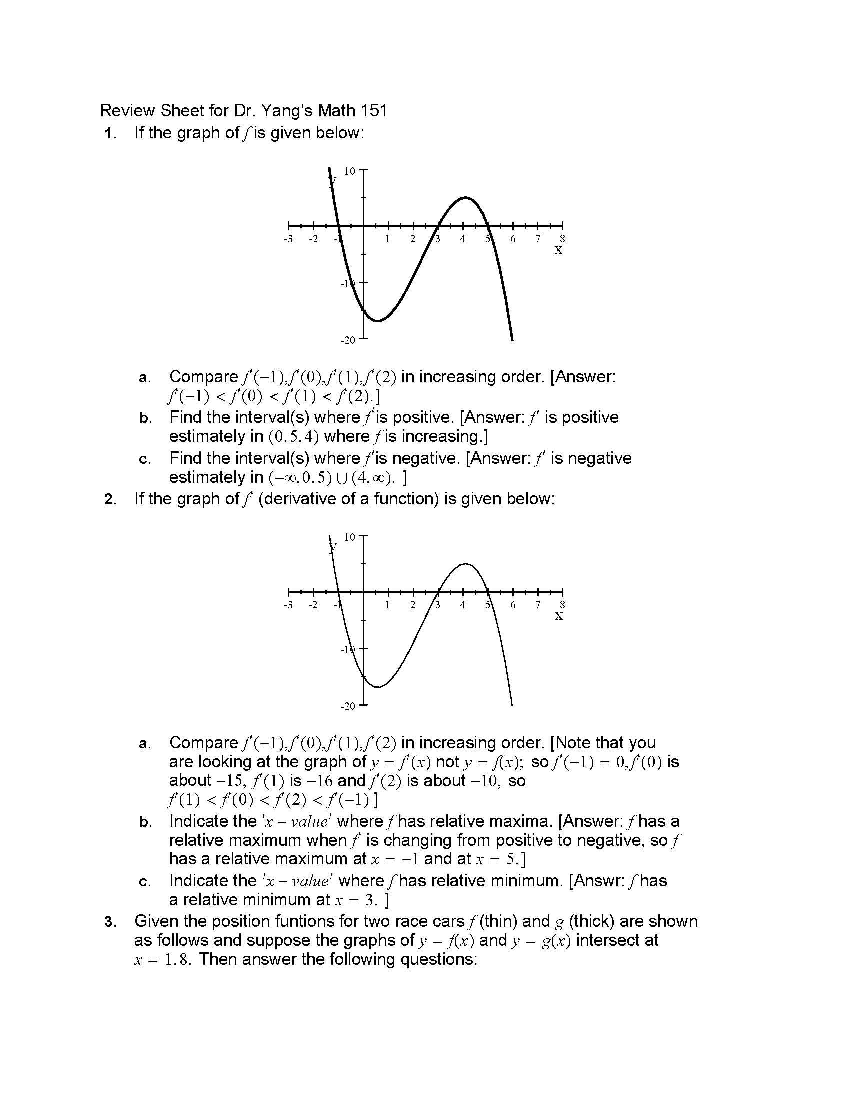 Calculus and Analytic Geometry I