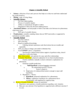 Exam 1 Material Notes - Elements of Biology