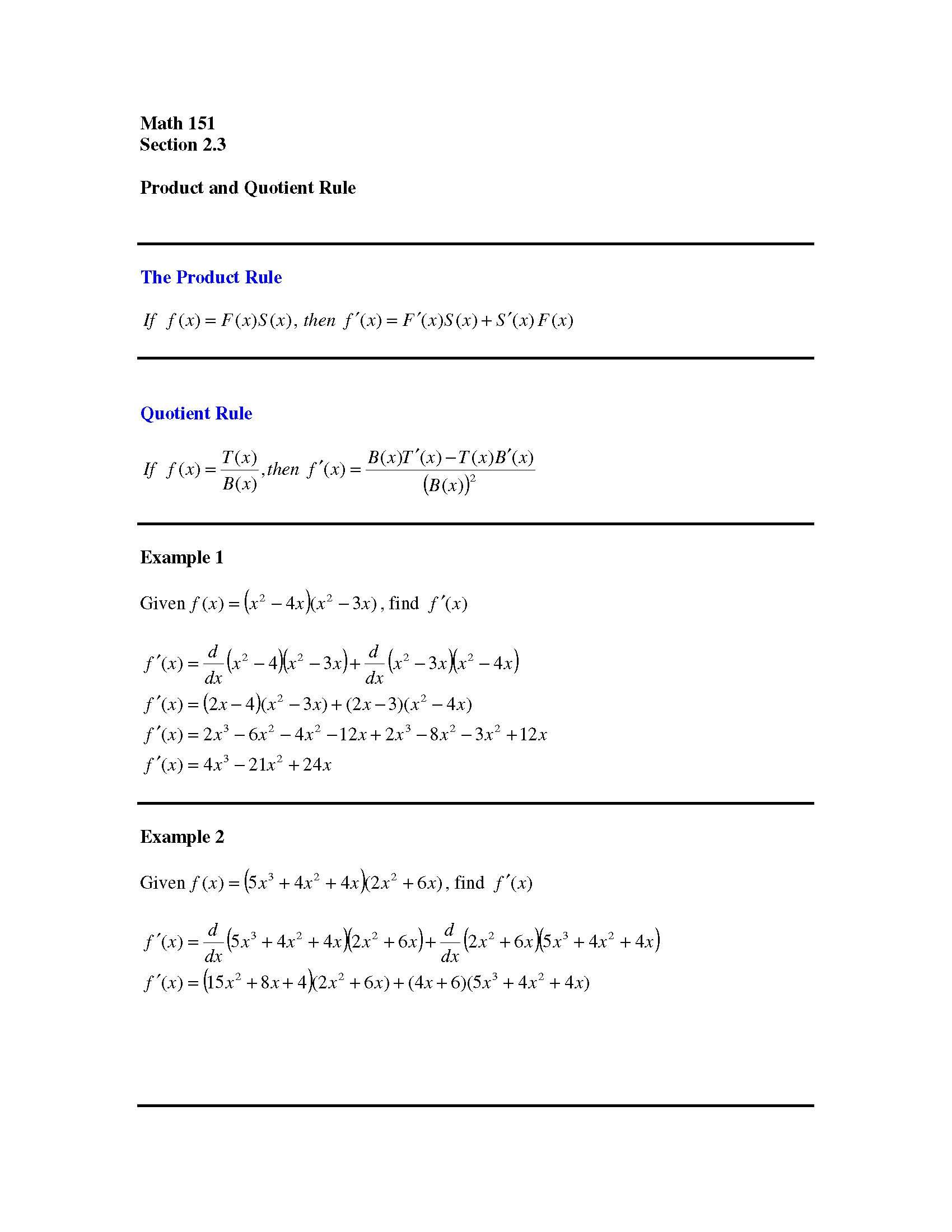 Calculus and Analytic Geometry I