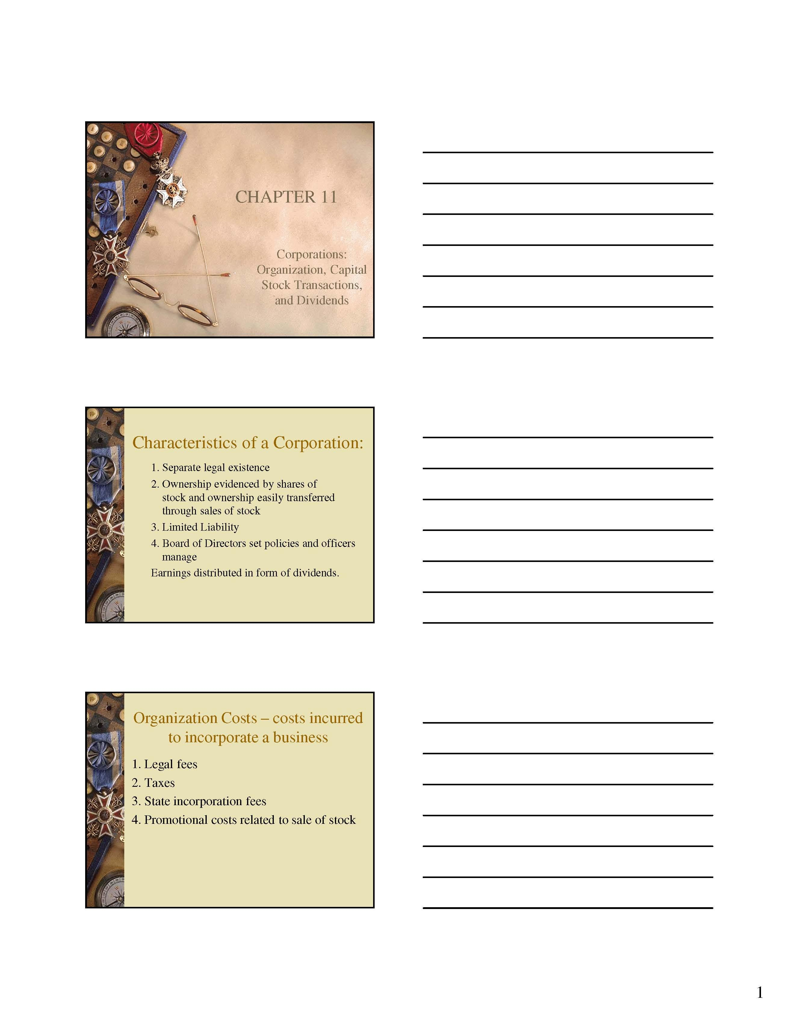 Principles of Accounting I