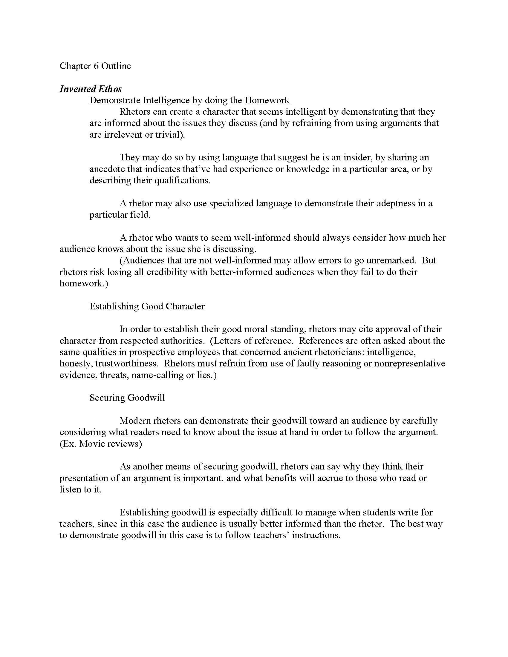 WRITTEN ARGUMENTATION