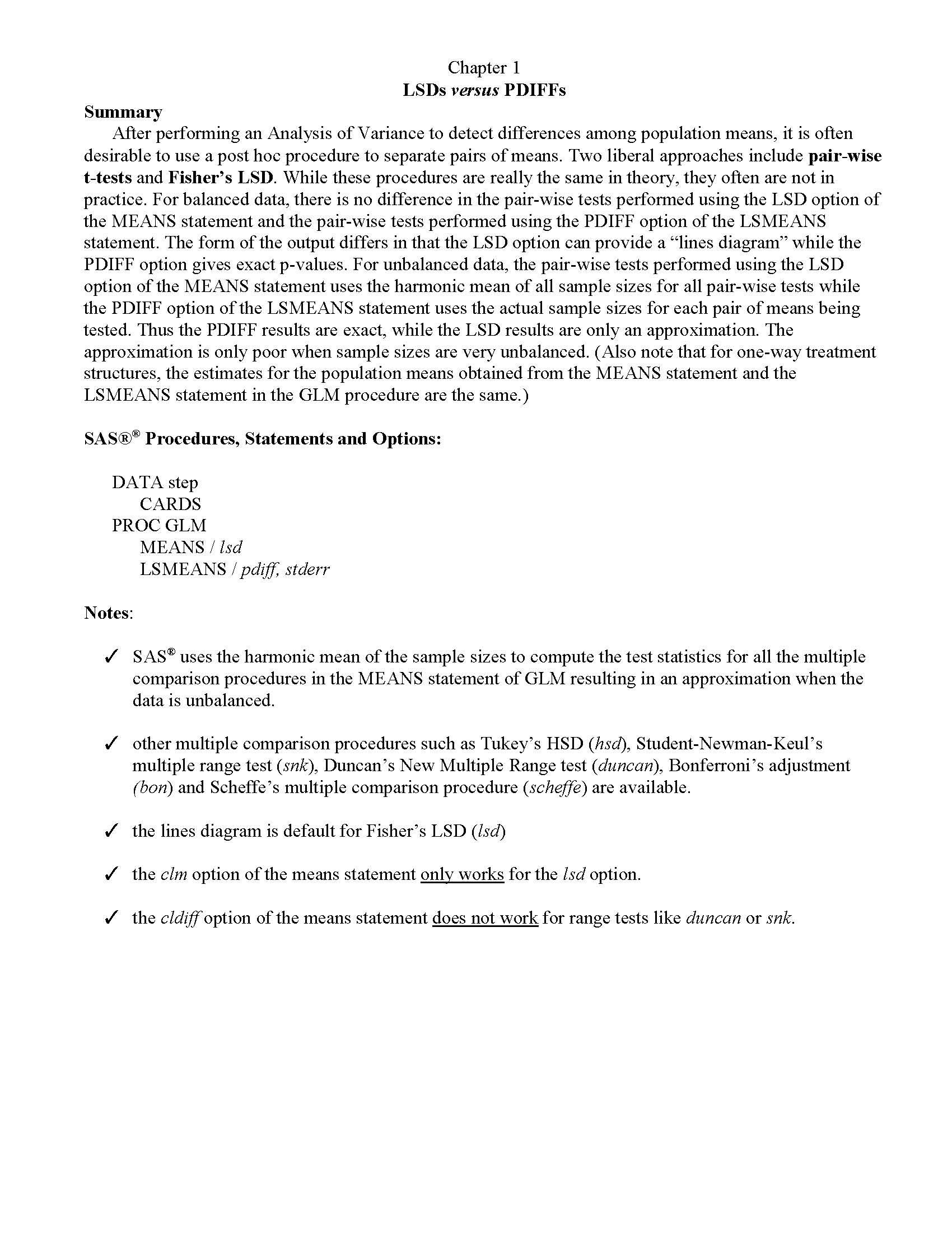 STATISTICAL INFERENCE I
