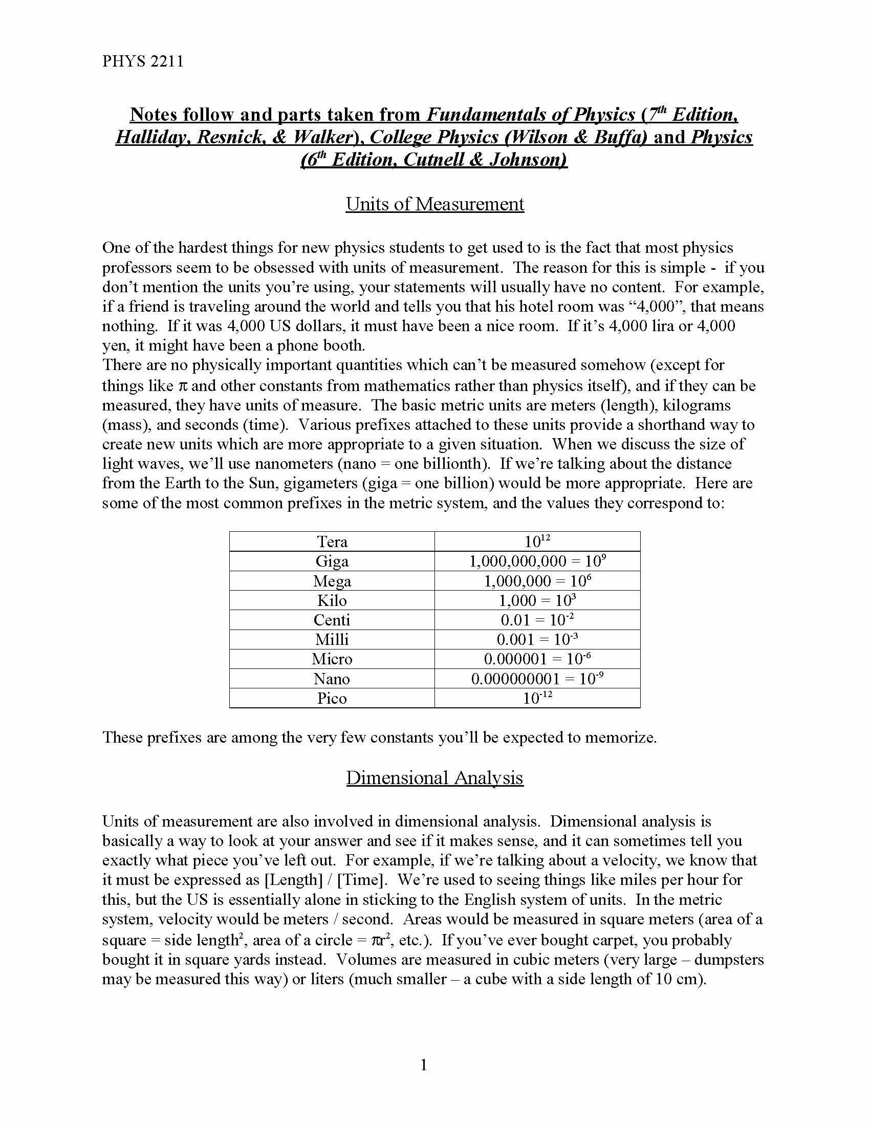 PRINCIPLES OF PHYSICS I