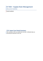 7/11 Japan Case Study Summary