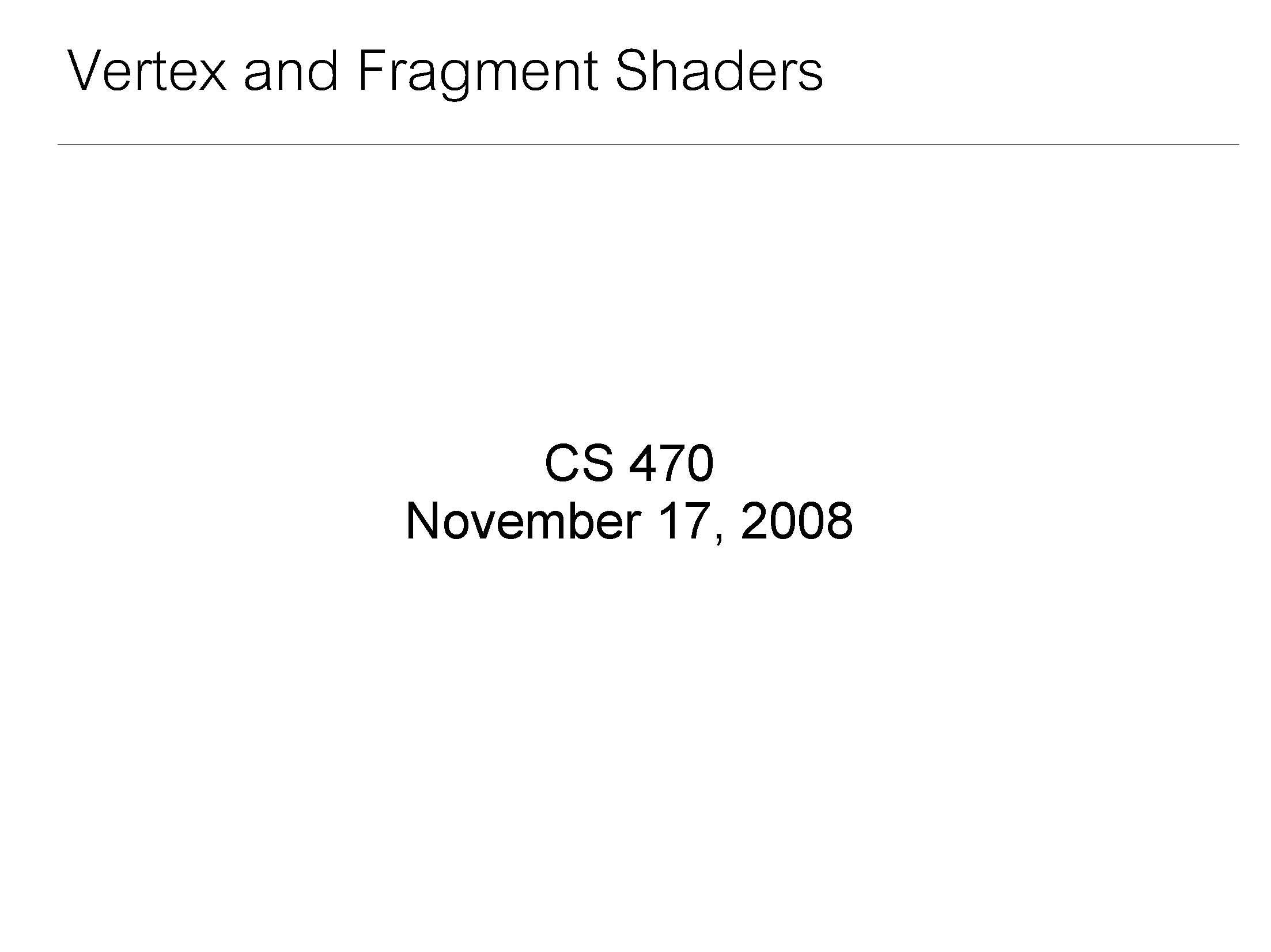 IntroductionComputer Graphics