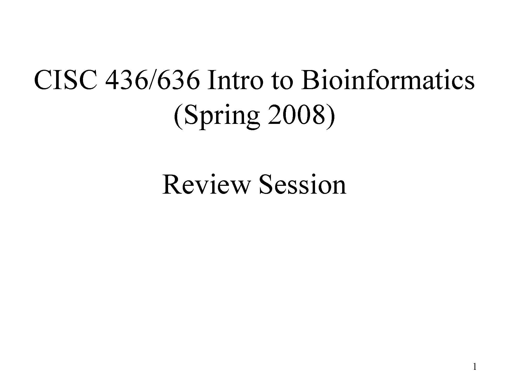 Bioinformatics