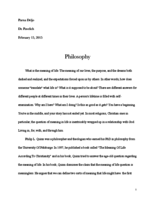 First Essay example