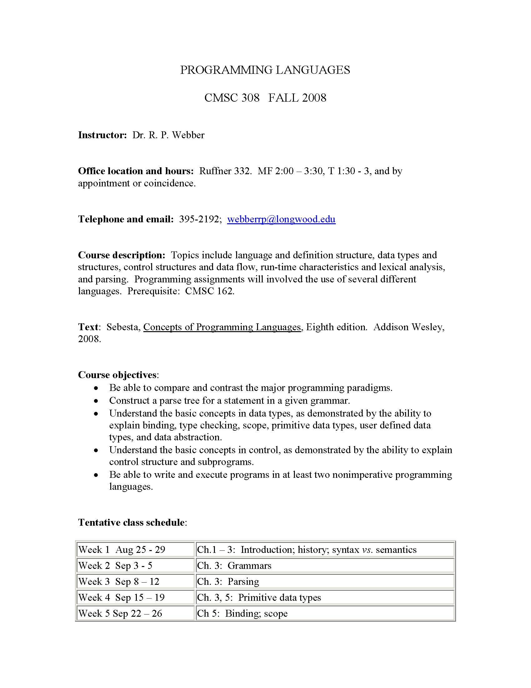 Programming Languages