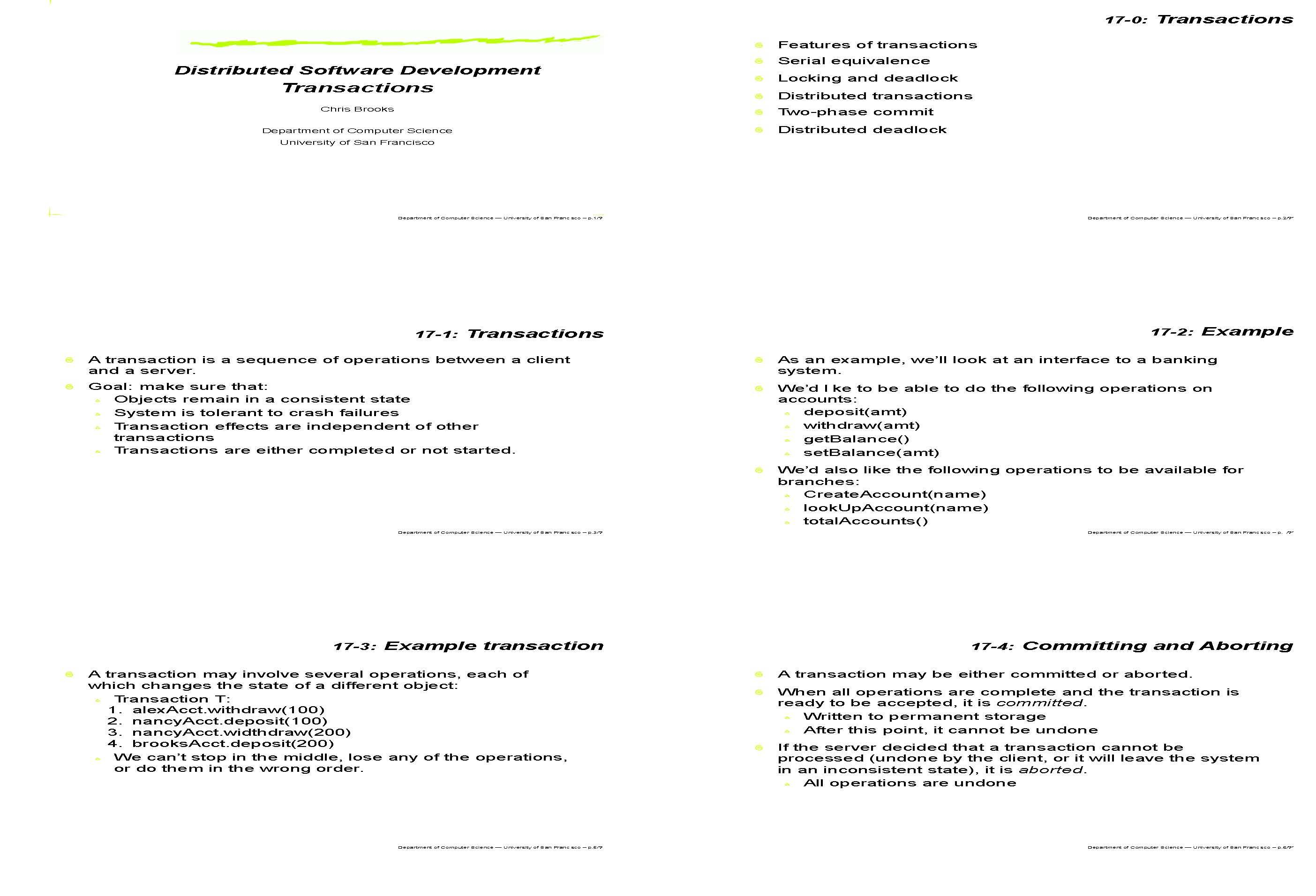 Distributed Software Develop