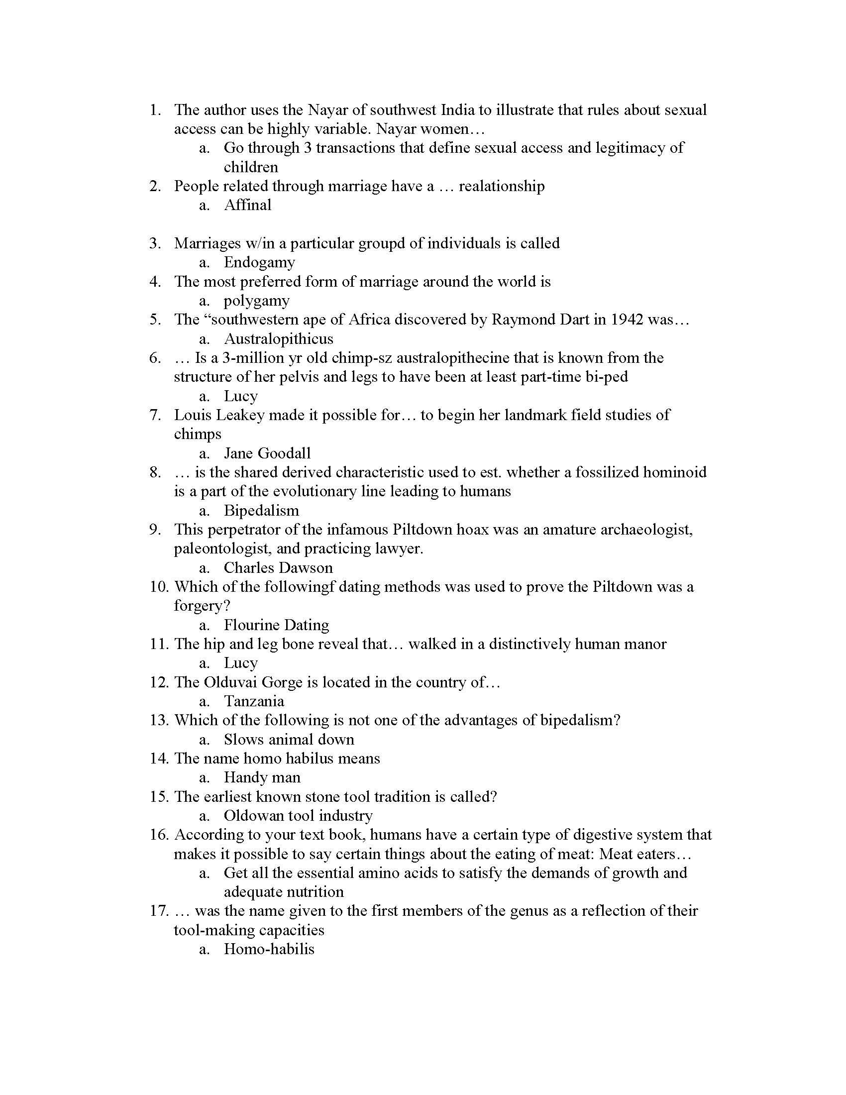 [K] General Anthropology