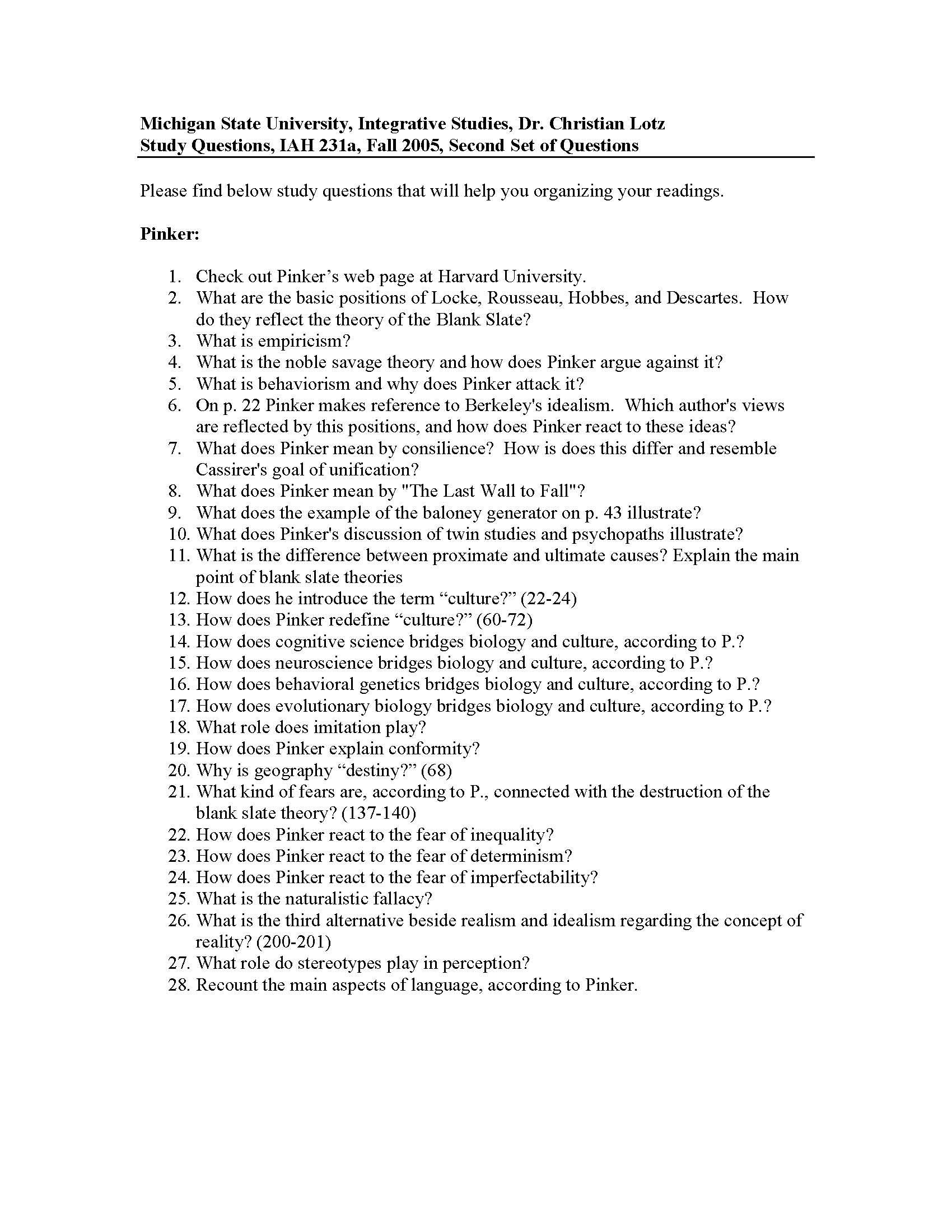 Human Values & the Arts & Hum