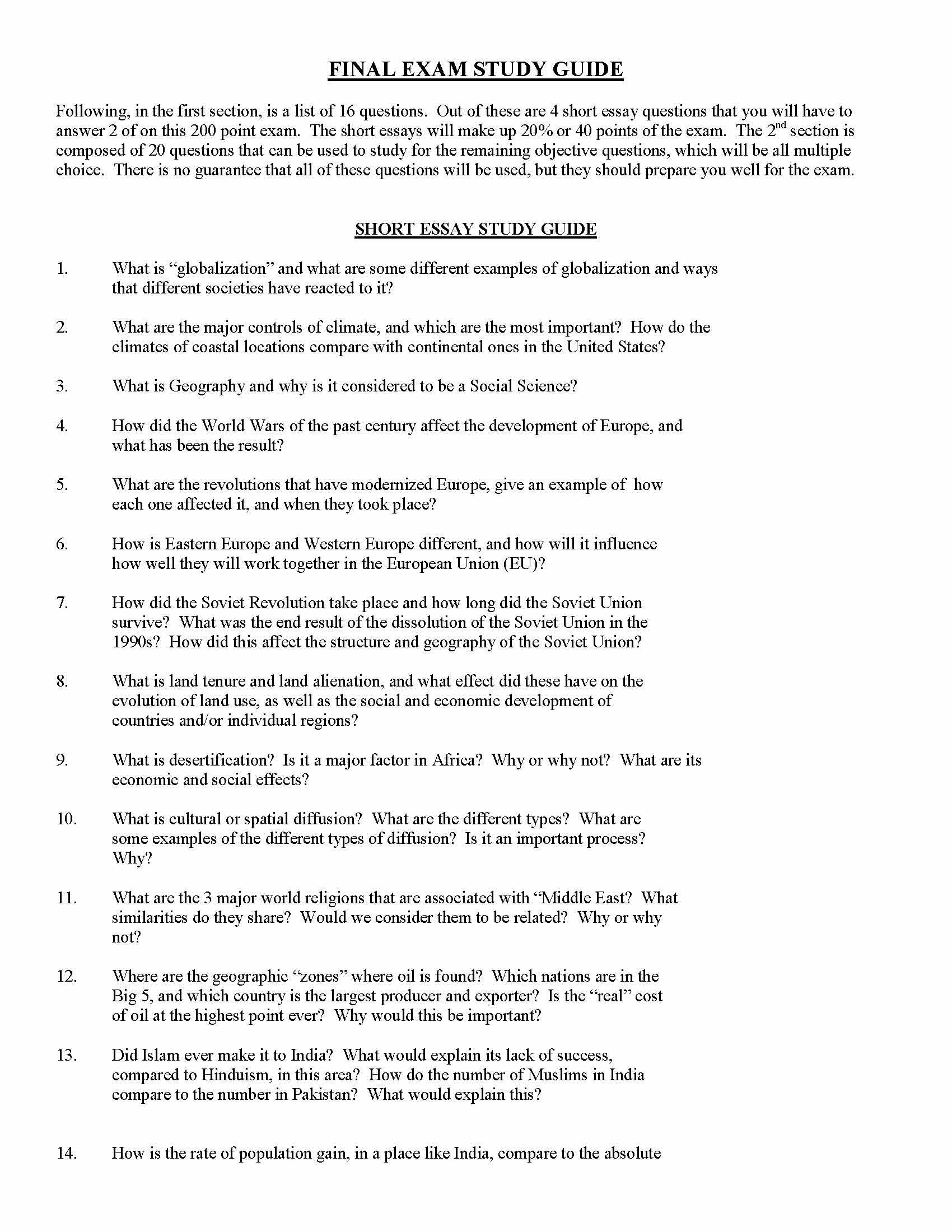 World Regional Geography