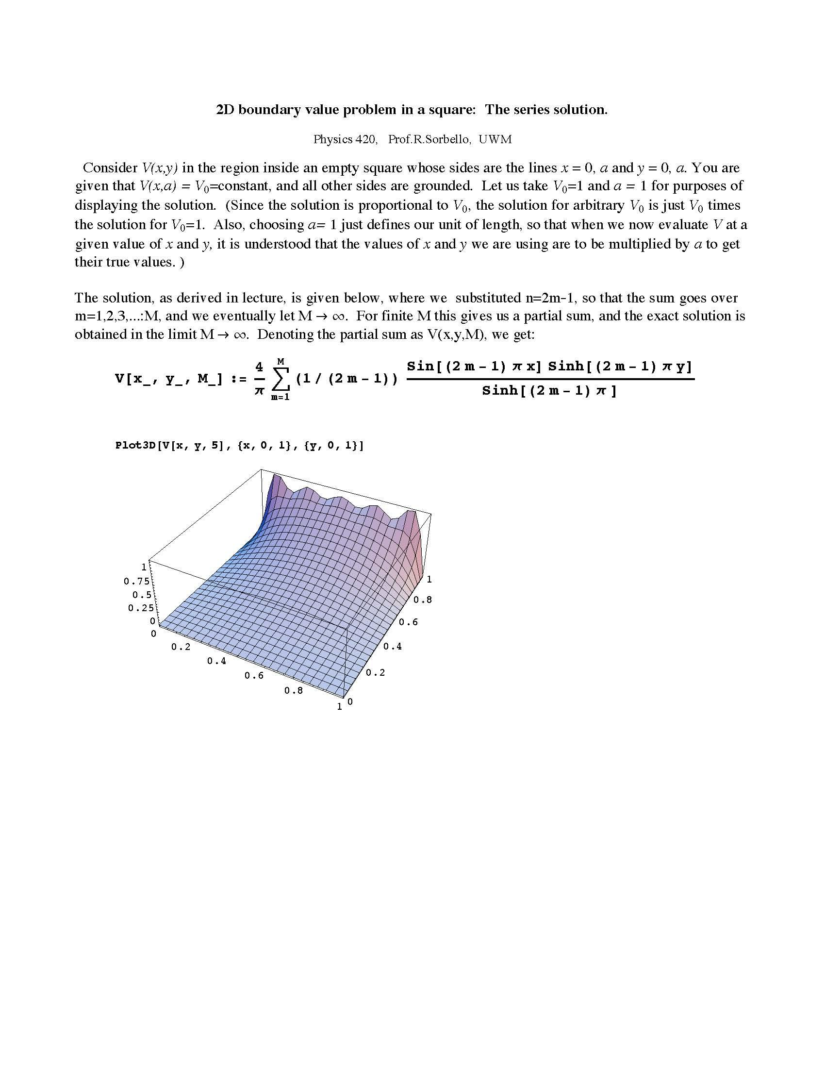 Electricity and Magnetism I