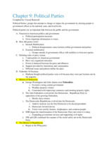 Chapter Nine: Political Parties