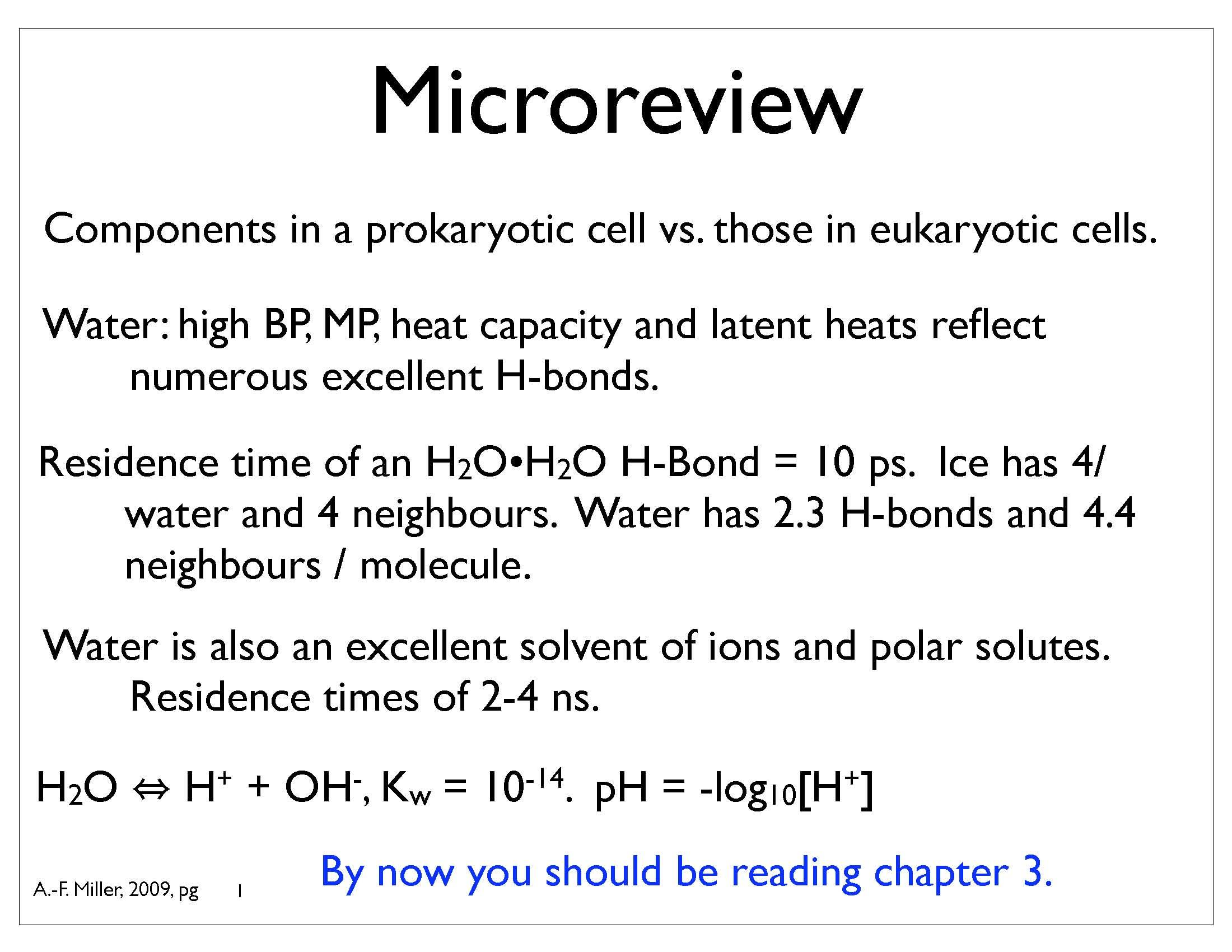 BIOLOGICAL CHEMISTRY I