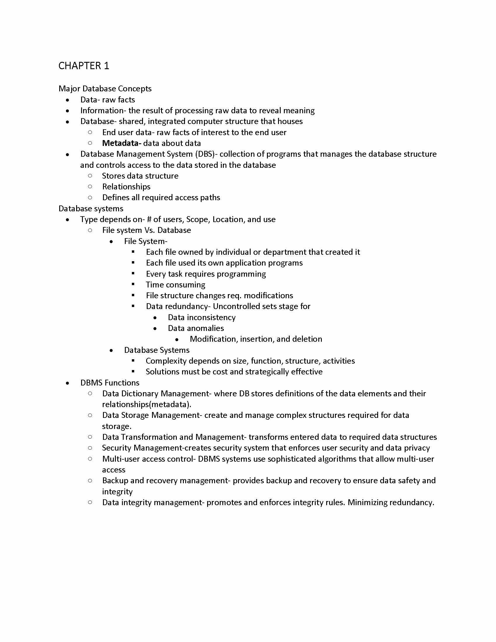 DATABASE PROCESS MGT