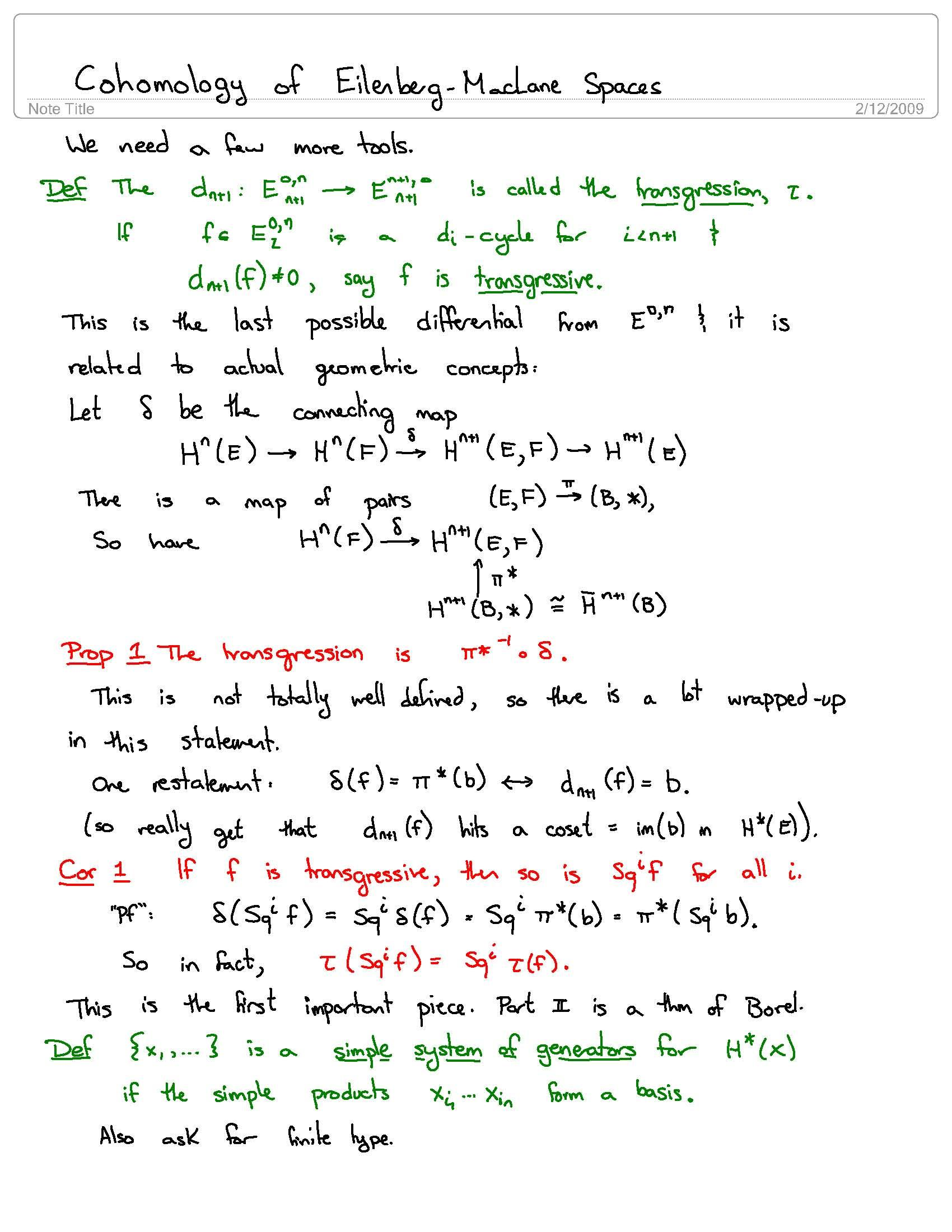 Topics in Algebraic Topology