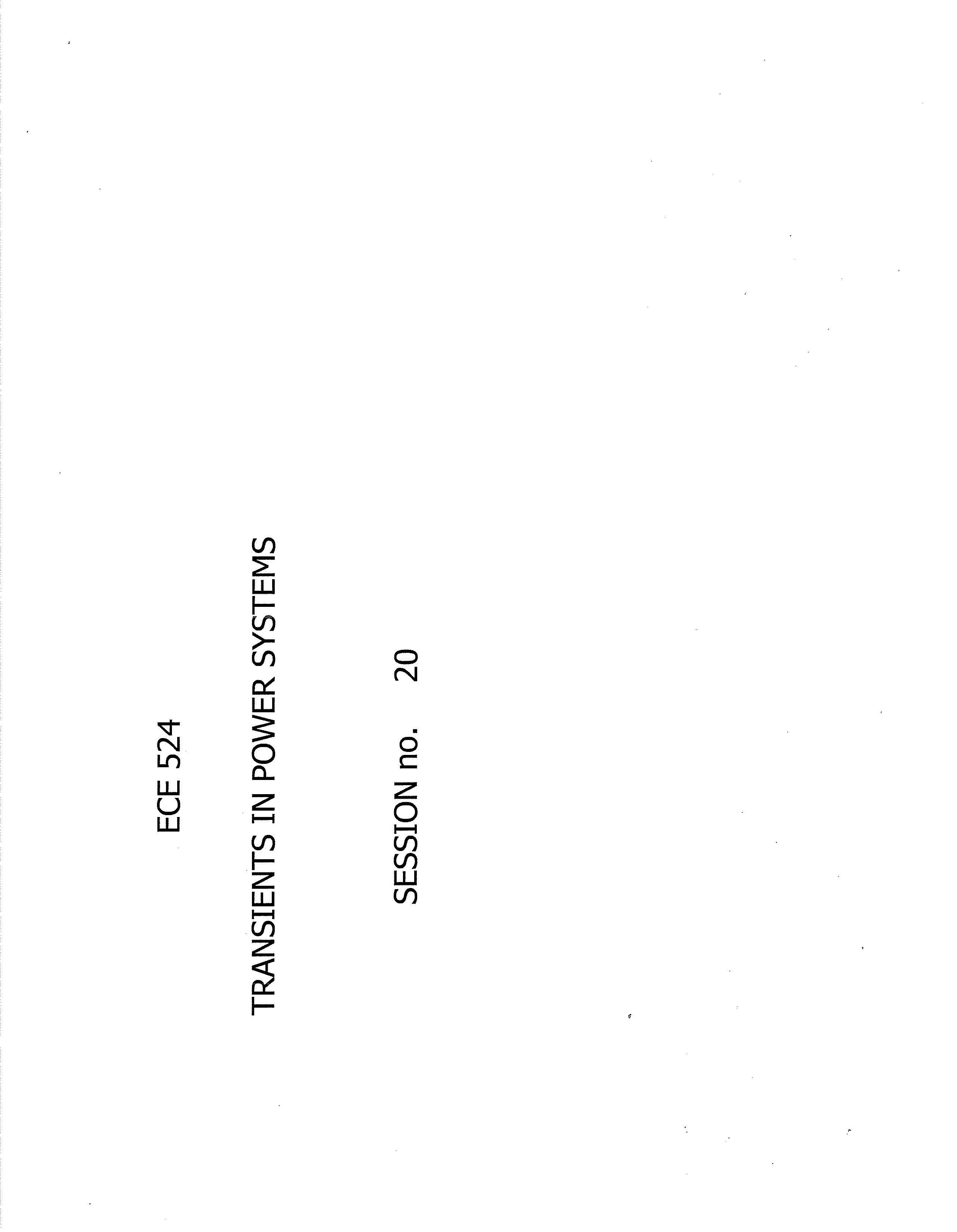 Transients in Power Systems