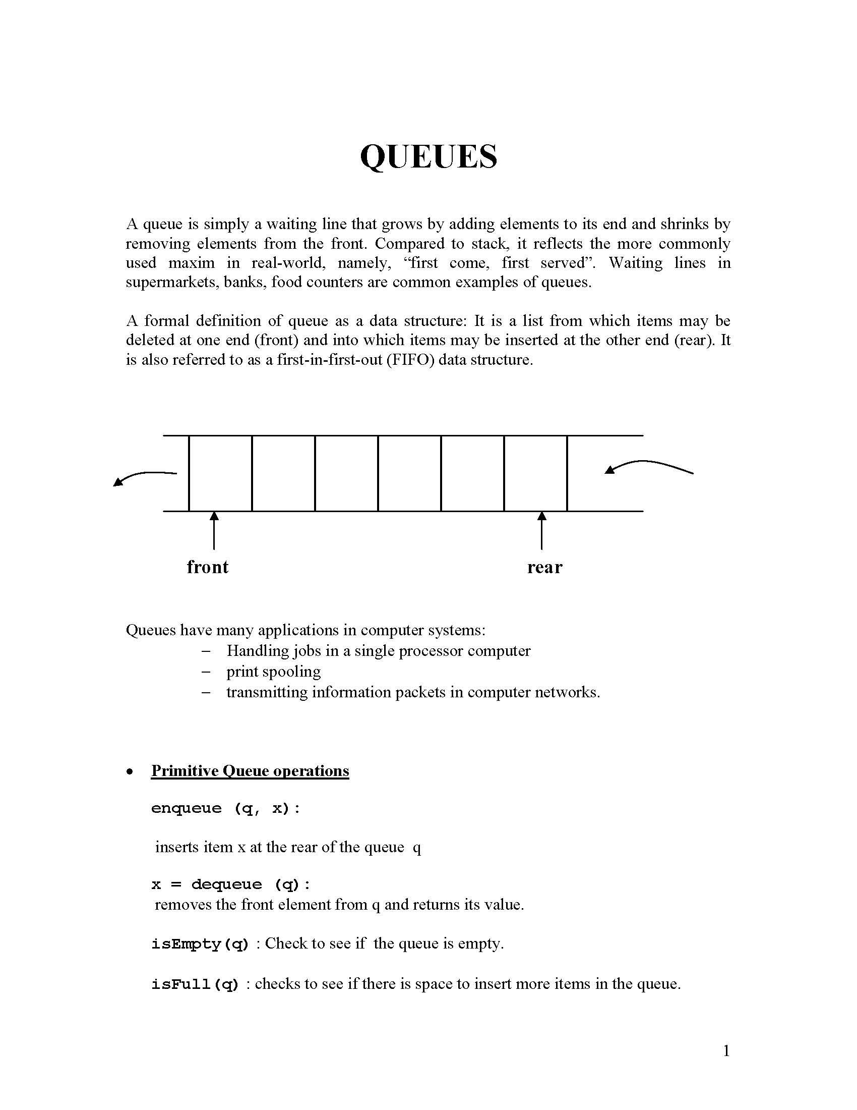 Computer Science I