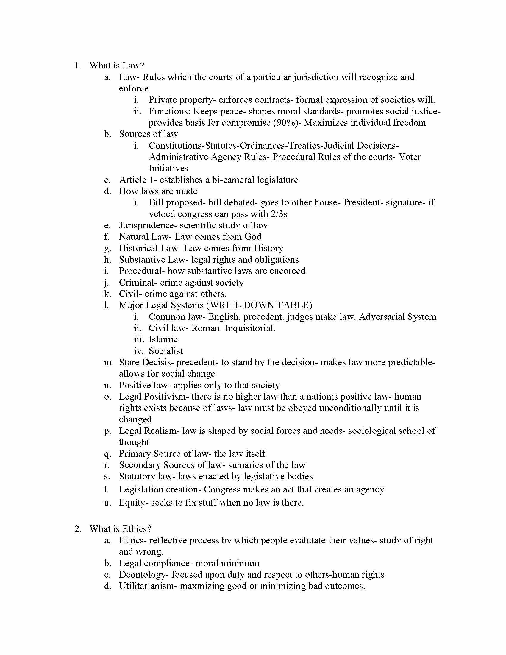 Legal Environment of Business