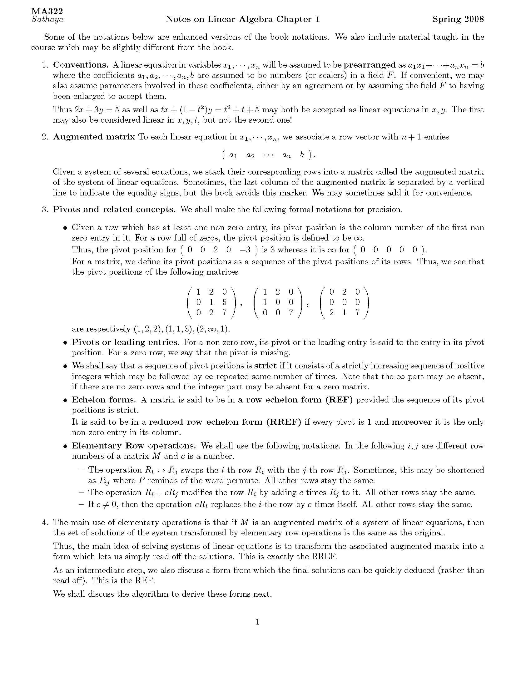 MATRIX ALGEBRA & APPLS