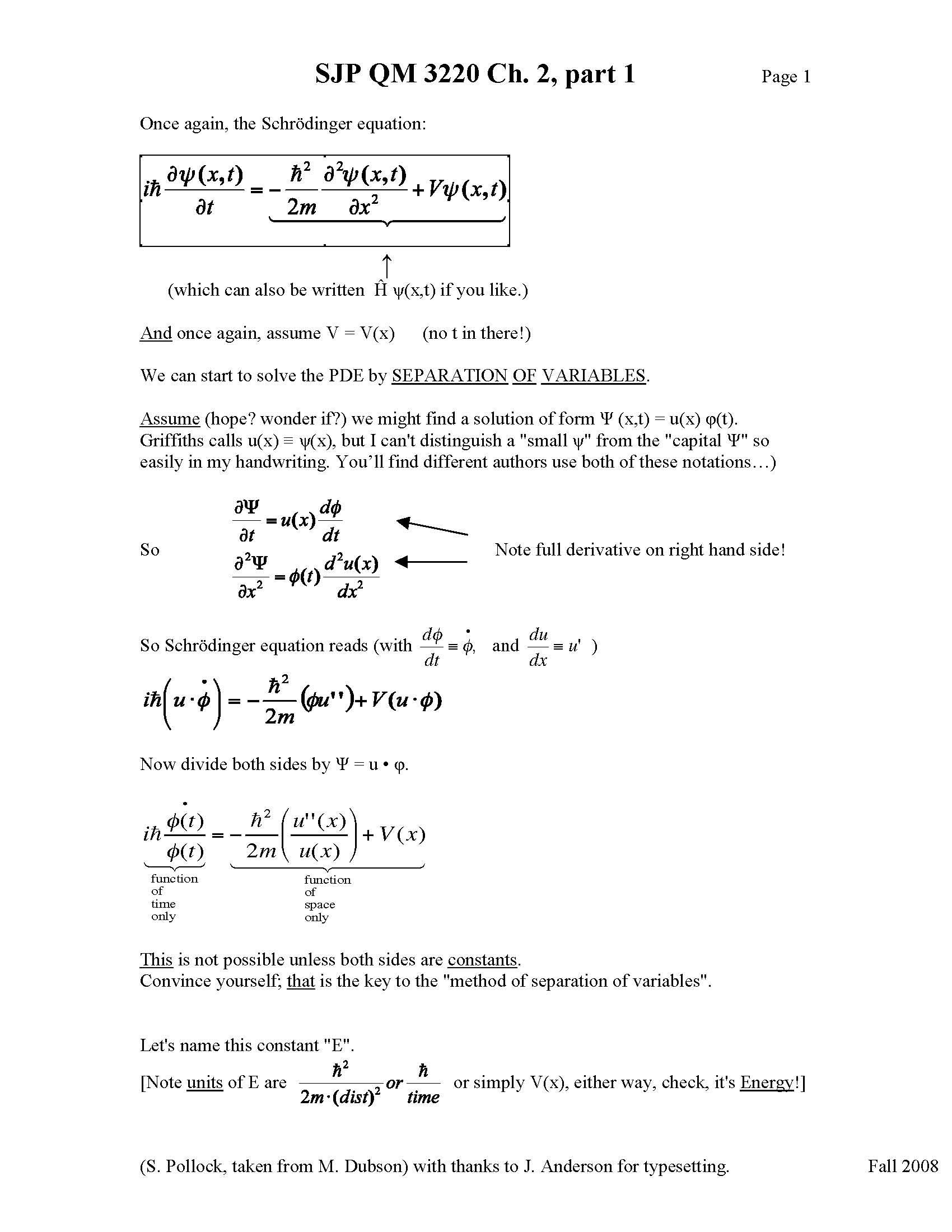 Quantum Mechanics and Atomic Physics 1