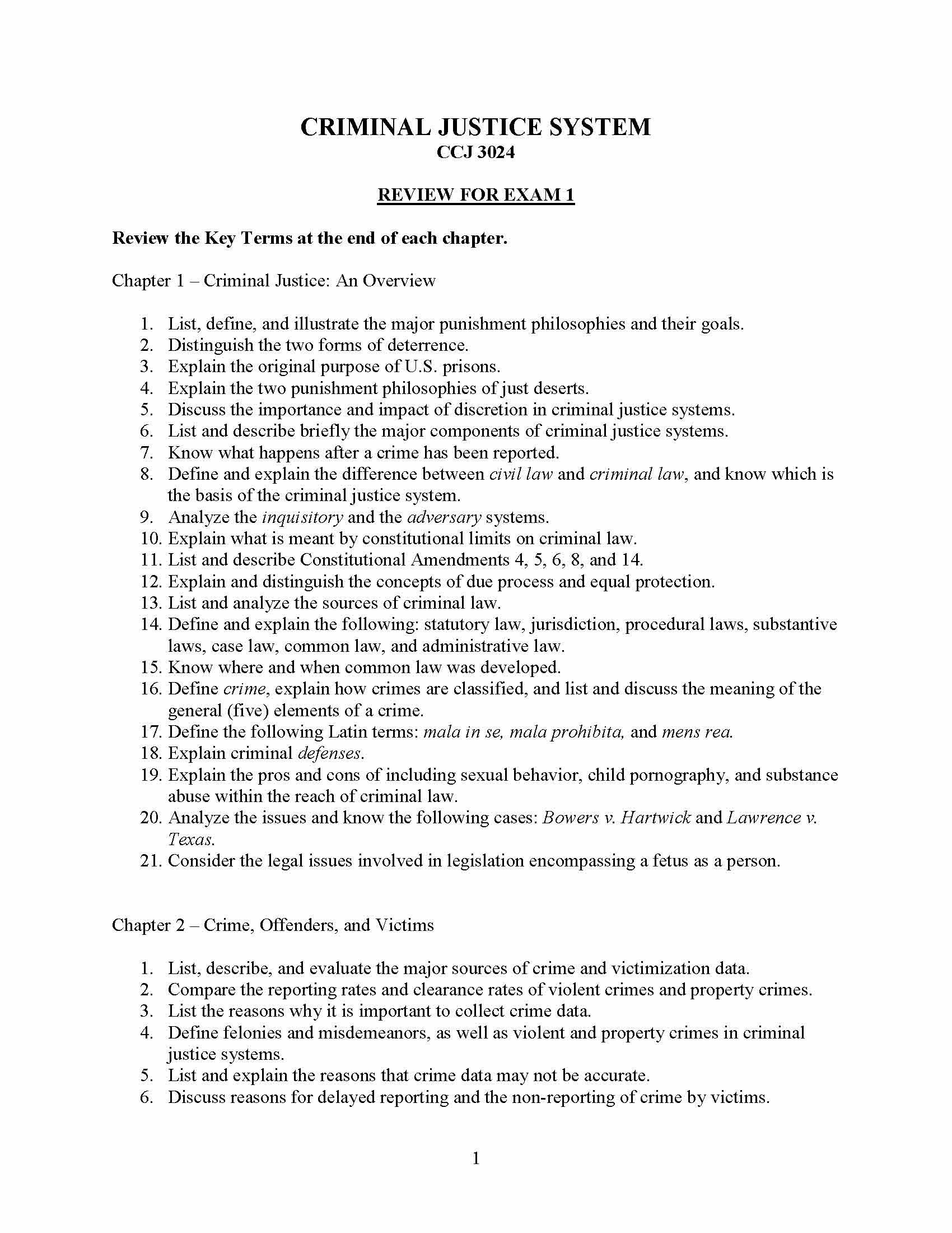 Criminal Justice System