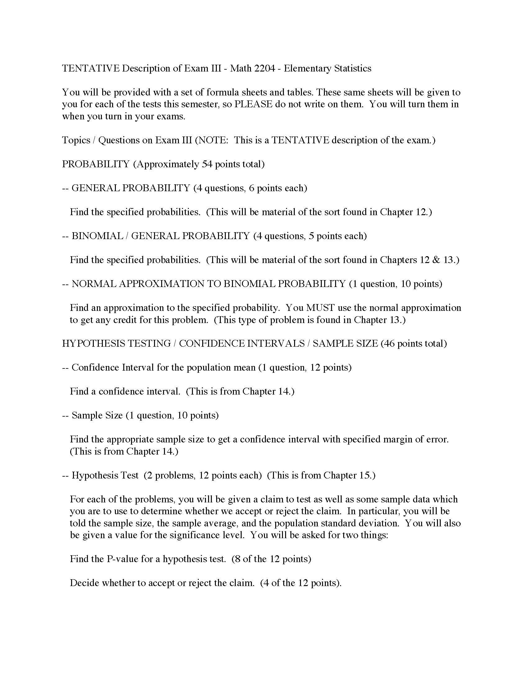 Elementary Statistics